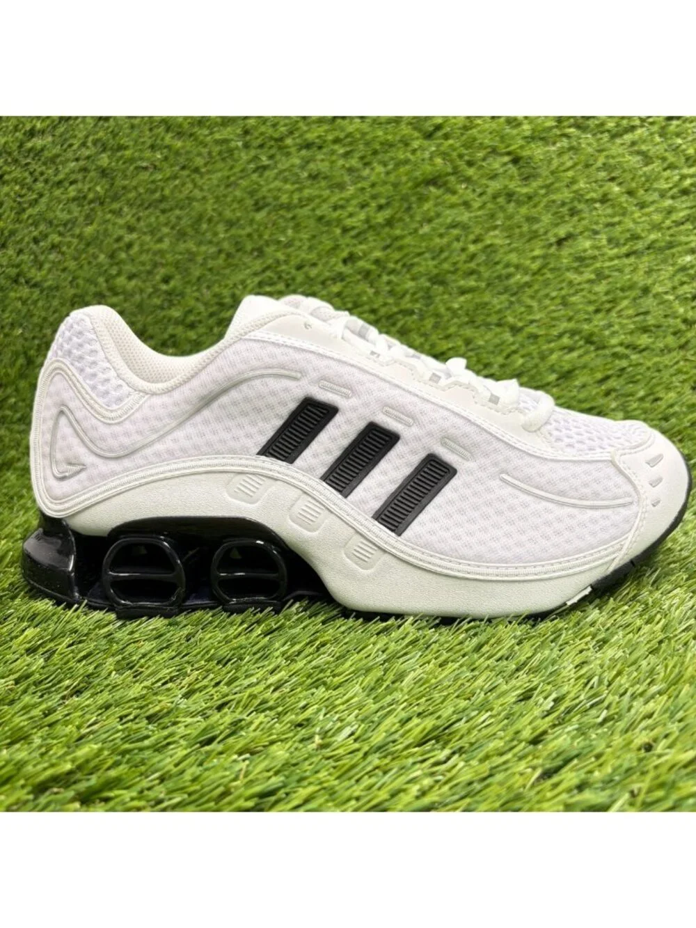 Adidas Megaride 01 Mens Size 8.5 White Black Athletic Running Shoes Sneakers